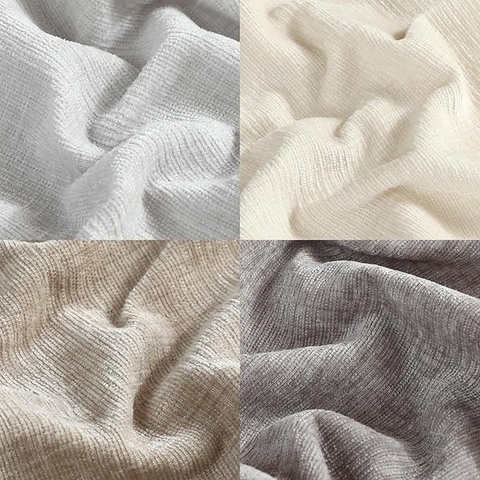 Stellhome Set of 4 Neutral Decorative Throw Pillow Covers Accent Solid Soft - Image 3