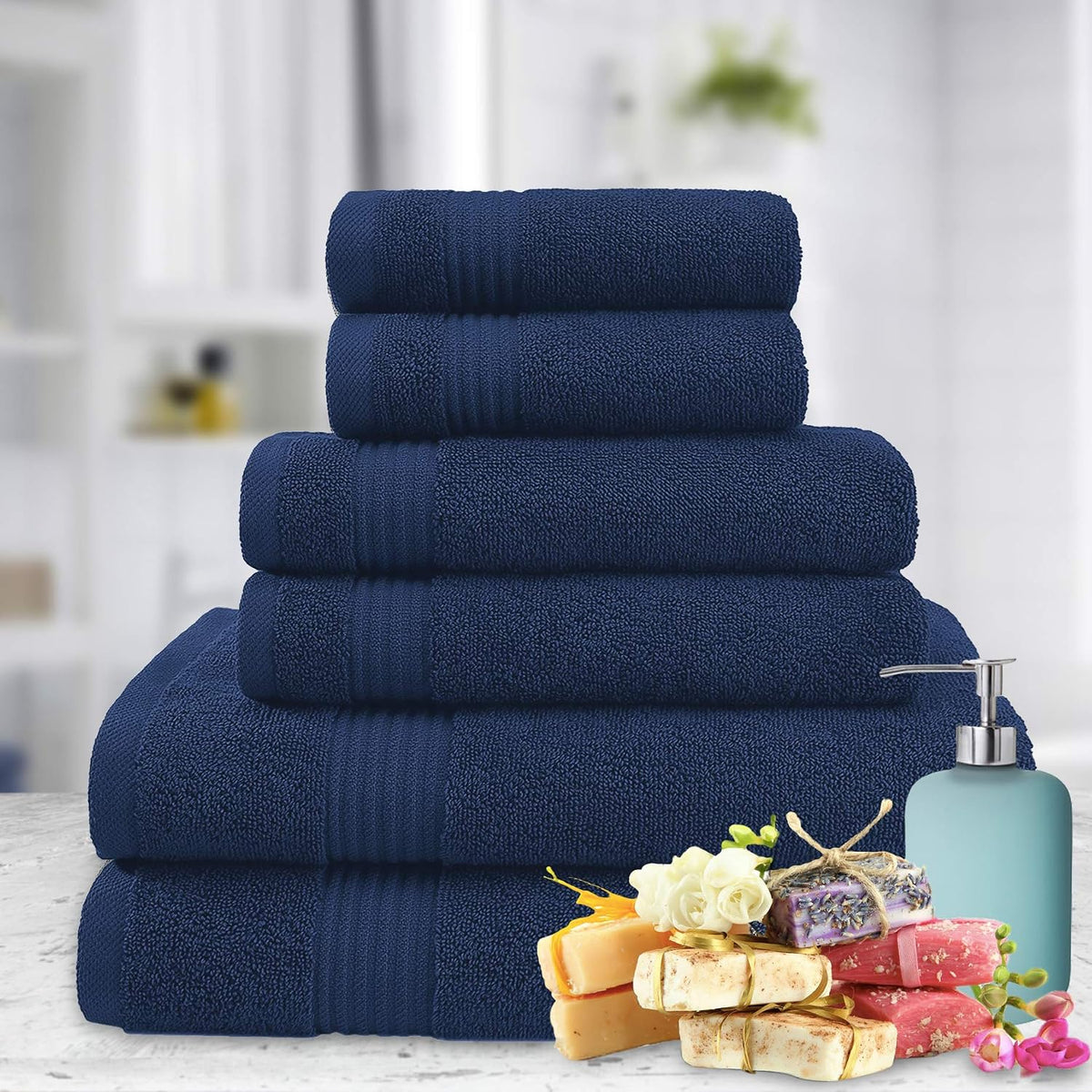 american veteran towel, 6 piece towel set for, side view