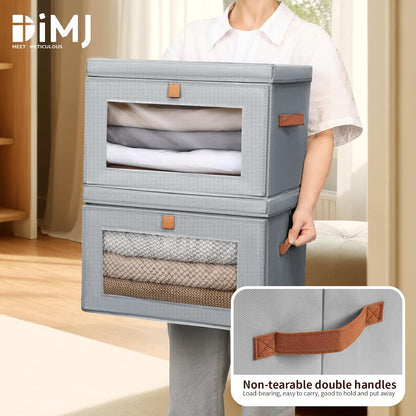 dimj storage bins with lids - 4 pack, package contents