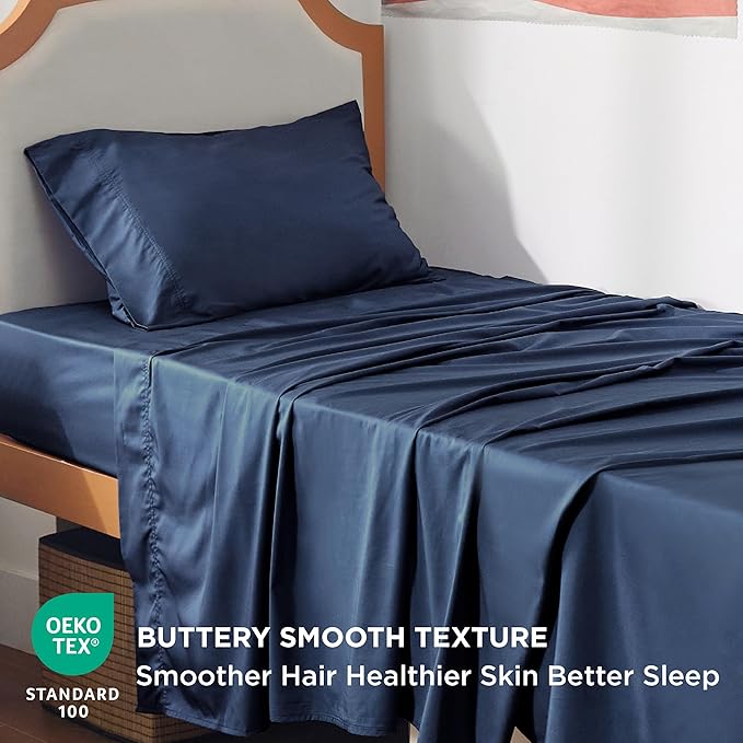 Bedsure Cooling Sheets Twin XL, Rayon Derived from Bamboo, Breathable & Soft - Image 4
