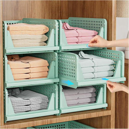 closet organizer basket, closet organizers and storage, green, main product view