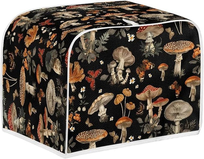 Mushroom Printed 4 Slice Kitchen Machine Covers, Dustproof Toaster Cover Fits - Image 2