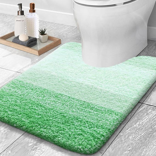 OLANLY Luxury Toilet Rugs U-Shaped 24x20, Extra Soft and Absorbent Microfiber by OLANLY