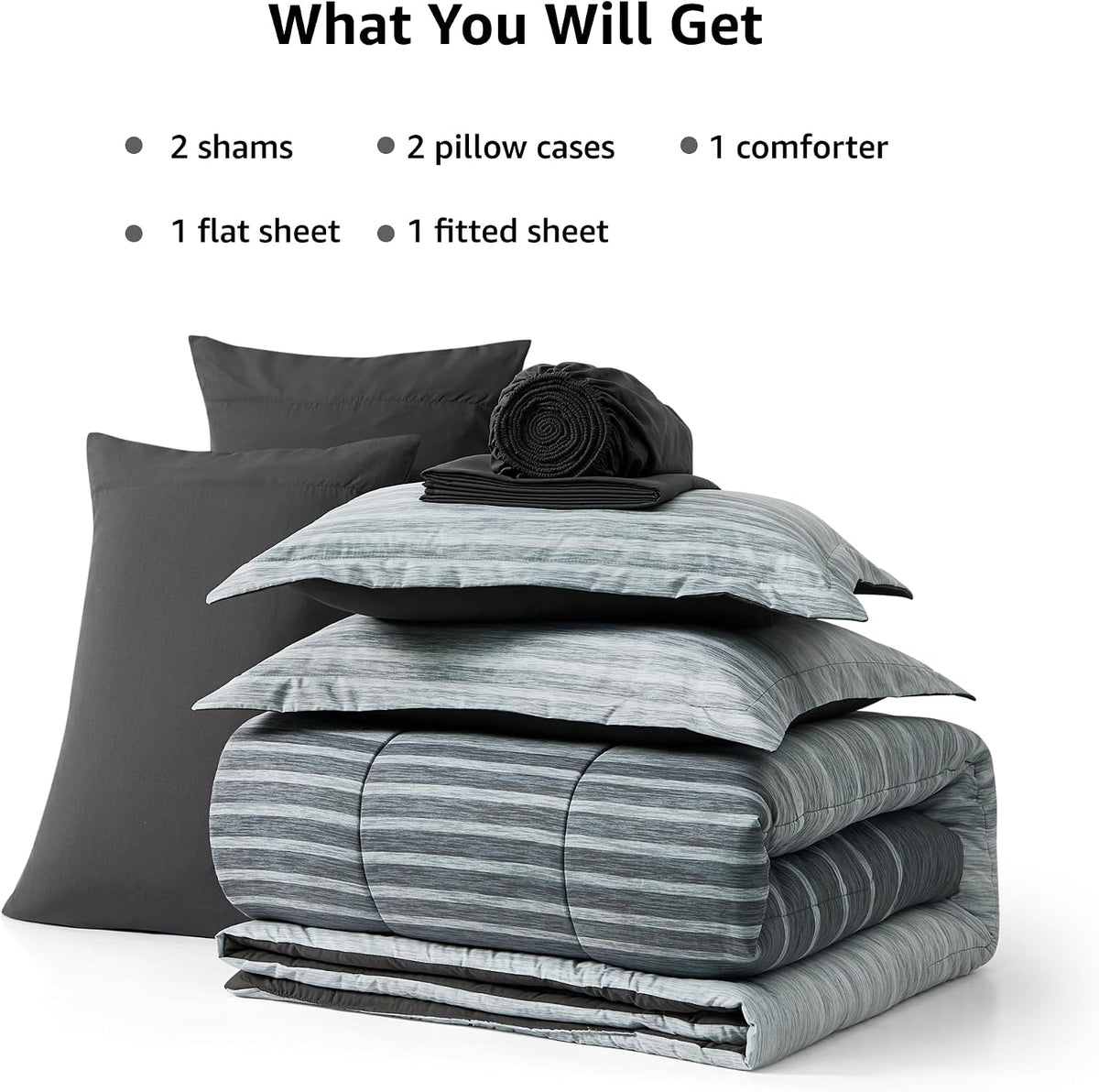 monbix full size comforter sets - 7 pieces on a desk or shelf