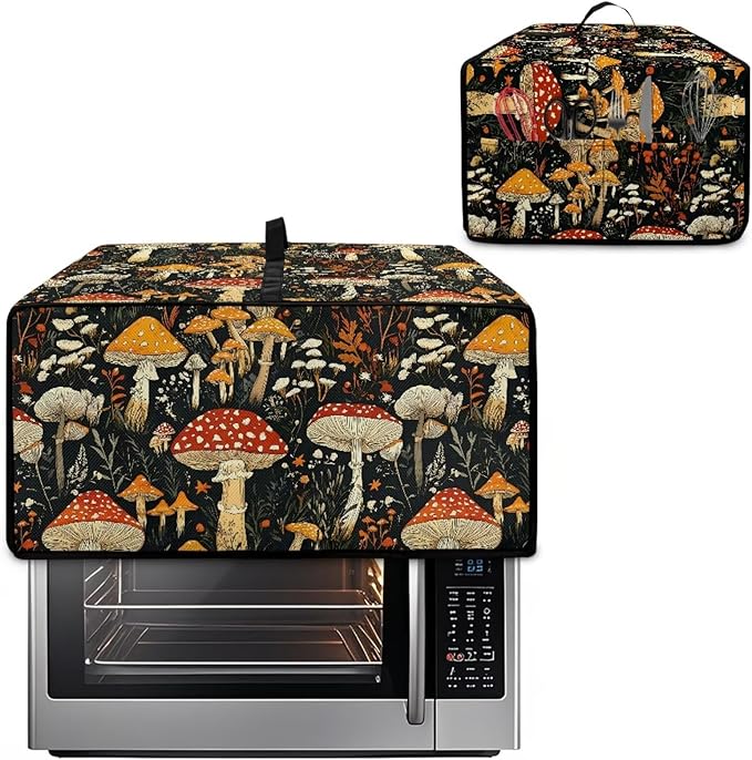 Dustproof Toaster Oven Cover Polyester-Linen Fabric Microwave Oven Dust Cover - Image 2