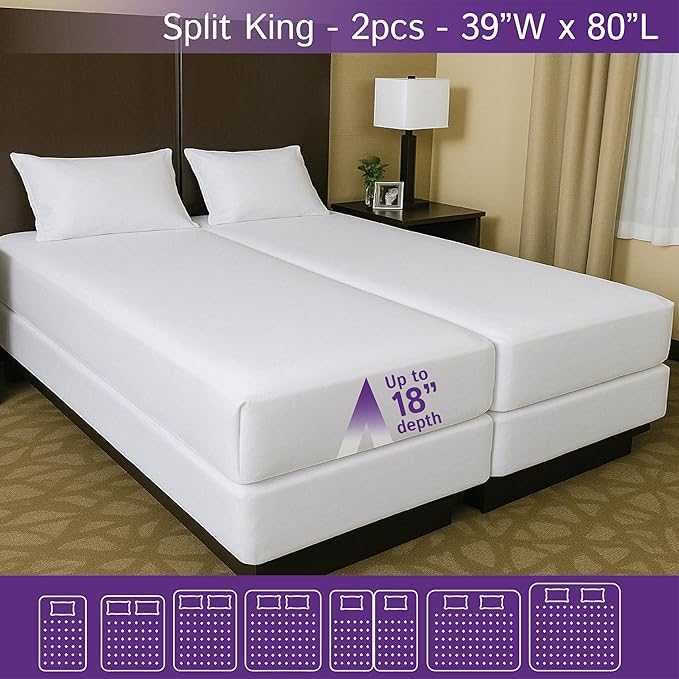 Split King Waterproof Mattress Protector - Image 3