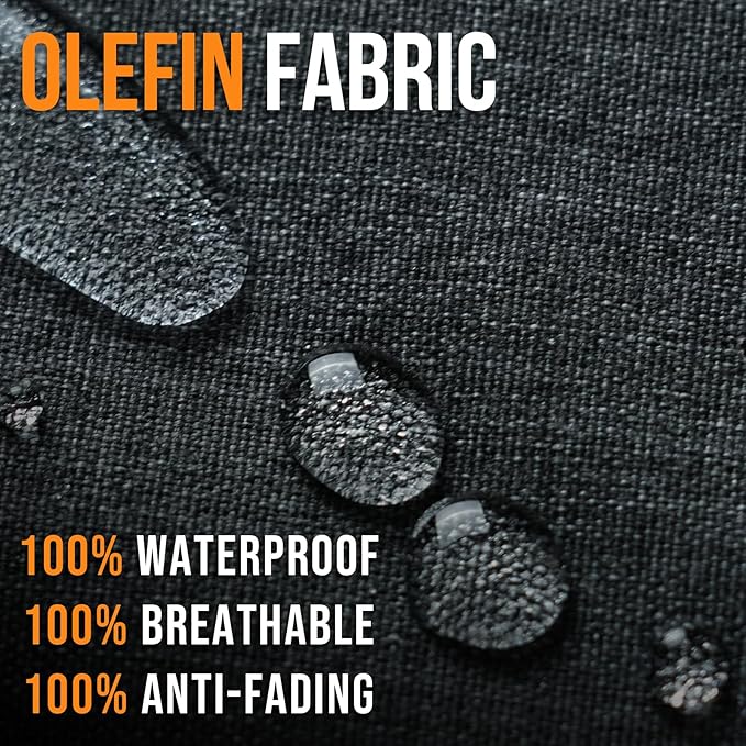 Outdoor Olefin Water-Resistant Deep Seat Cushion Set, Thickened Sofa Chair Pad - Image 4