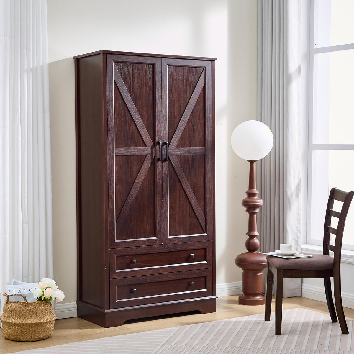 soowery farmhouse dresser for bedroom, tall chest of, main product view