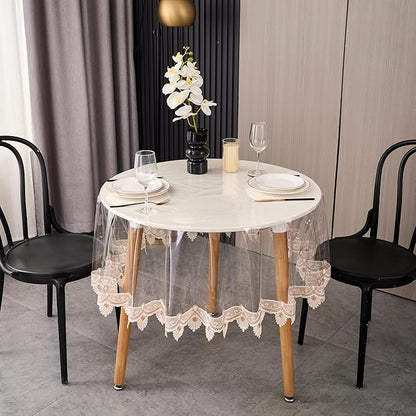 Clear Vinyl Tablecloth Protector Waterproof/Oil-Proof PVC Table Cloth - Image 3