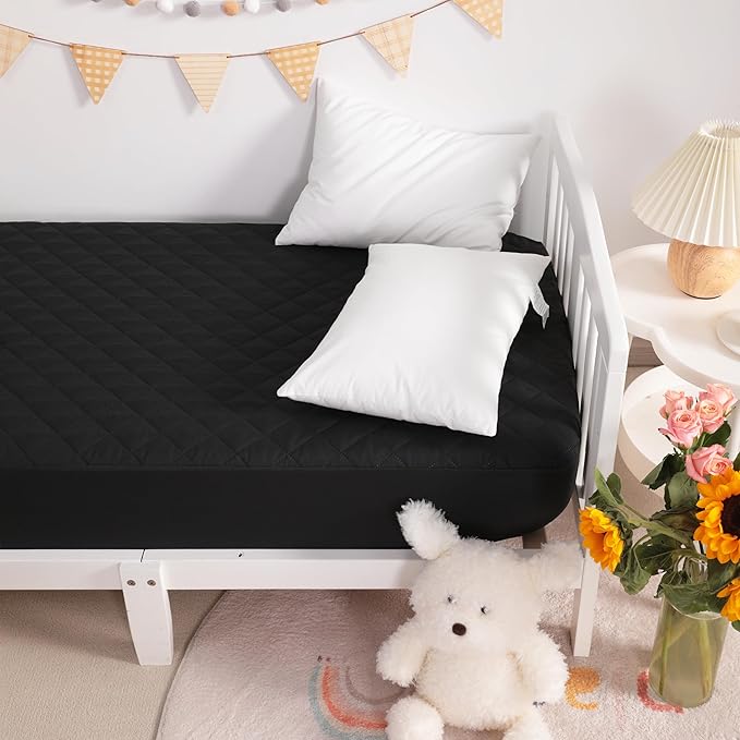 NTBAY 2 Pack Waterproof Mini Crib Mattress Protector, Quilted 24"x38" Fitted - Image 6