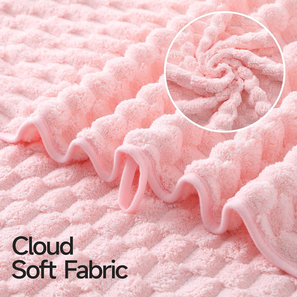 redkiss 4 pack microfiber bath towels, quick dry, front angle view