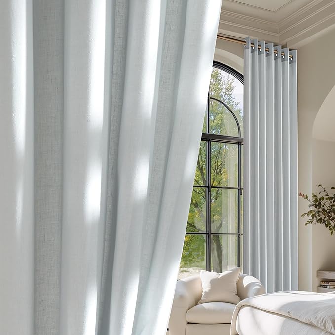 NICETOWN Light Cyan Linen Curtains by NICETOWN
