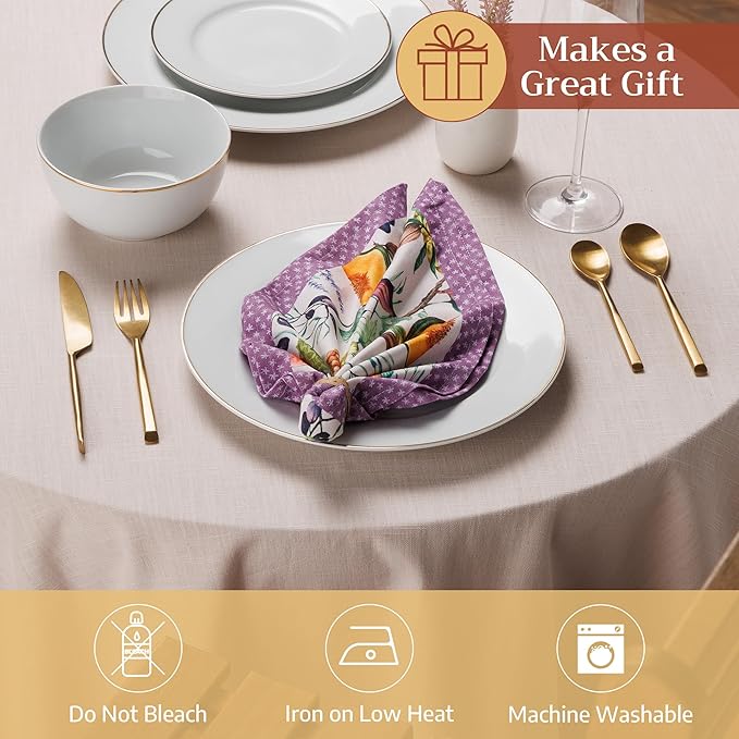 Maison d' Hermine Cloth Napkins Set of 4 100% Cotton Soft & Durable Everyday - Image 4