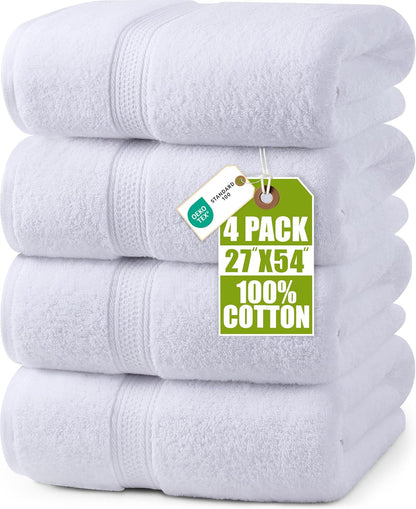 utopia towels 4 pack premium bath towels, 27x54 shown in use