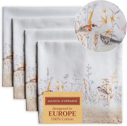 Maison d' Hermine Cloth Napkins Set of 4 100% Cotton Everyday Reusable Square by MaisondHermine