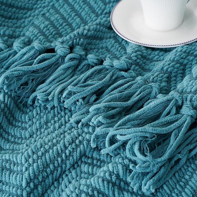 BATTILO HOME Teal Throw Blanket - Image 9