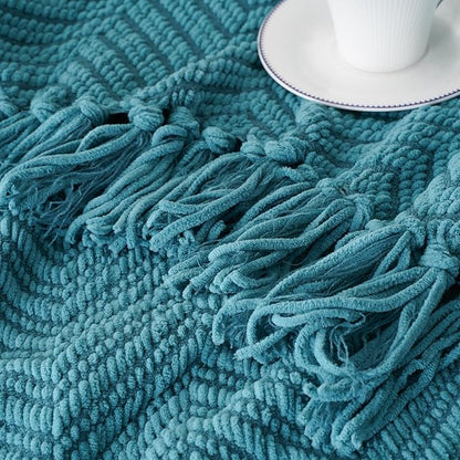 BATTILO HOME Teal Throw Blanket - Image 9