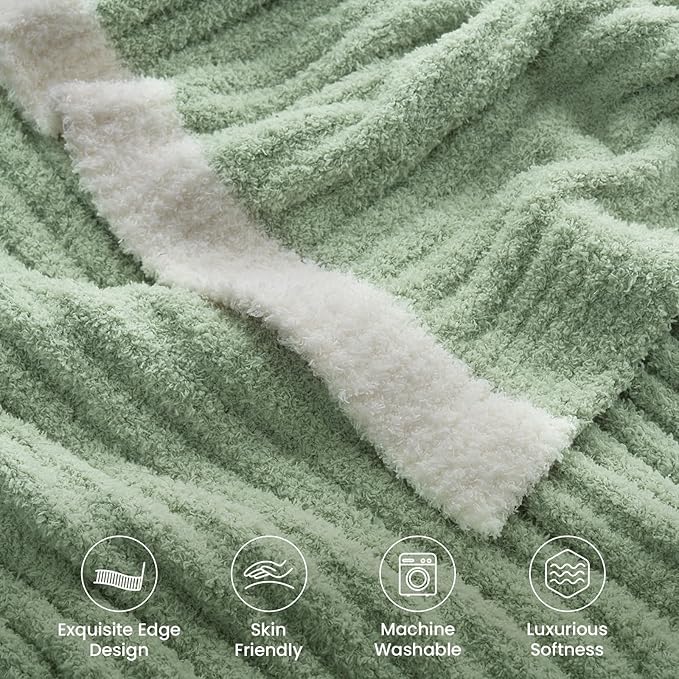 Snuggle Sac Fluffy Ribbed Throw Blanket - Image 3