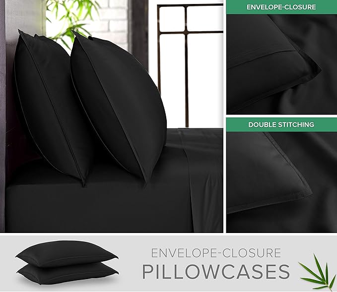 Pure Bamboo Twin Sheets, Genuine 100% Organic Viscose Derived from Bamboo Bed - Image 3