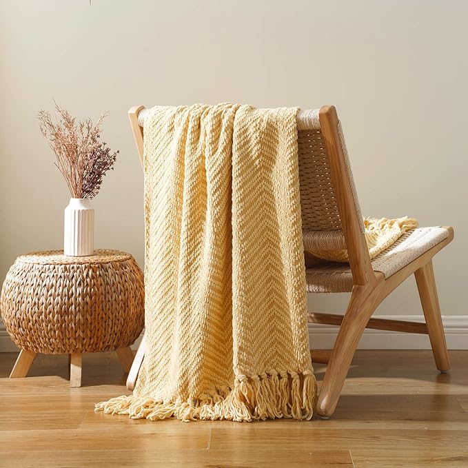 BATTILO HOME Gold Throw Blanket - Image 5