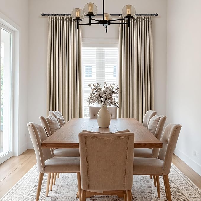 Pinch Pleated Linen 100% Blackout Curtains 108 Inches Long Floor to Ceiling - Image 8