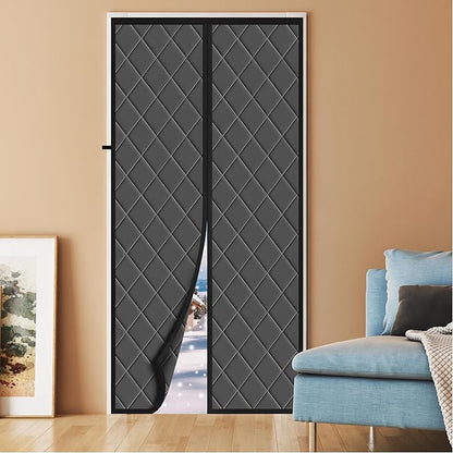 Magnetic Thermal Insulated Door Curtain, Fits Door Size 38" x 82", Durable by Welcometobuy