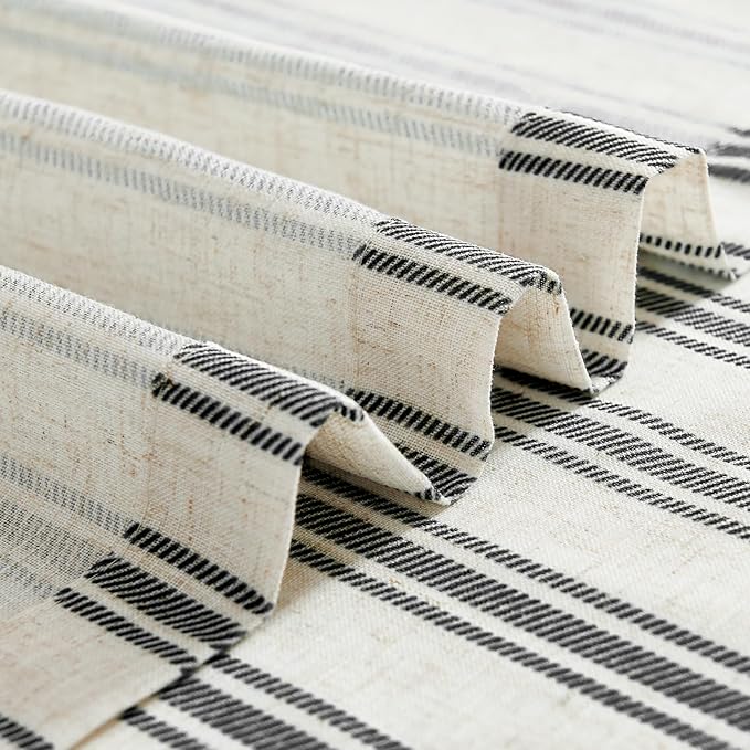 jinchan Linen Striped Valance Window Treatment - Image 7