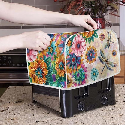 Boho Mandala Floral Blender Cover Washable Kitchen Toaster Cover Dragonfly - Image 5