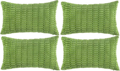 Fancy Homi 4 Packs Boho Lime Green Decorative Throw Pillow Covers 12x20 Inch by Fancy+Homi