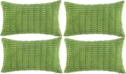 Fancy Homi 4 Packs Boho Lime Green Decorative Throw Pillow Covers 12x20 Inch by Fancy+Homi