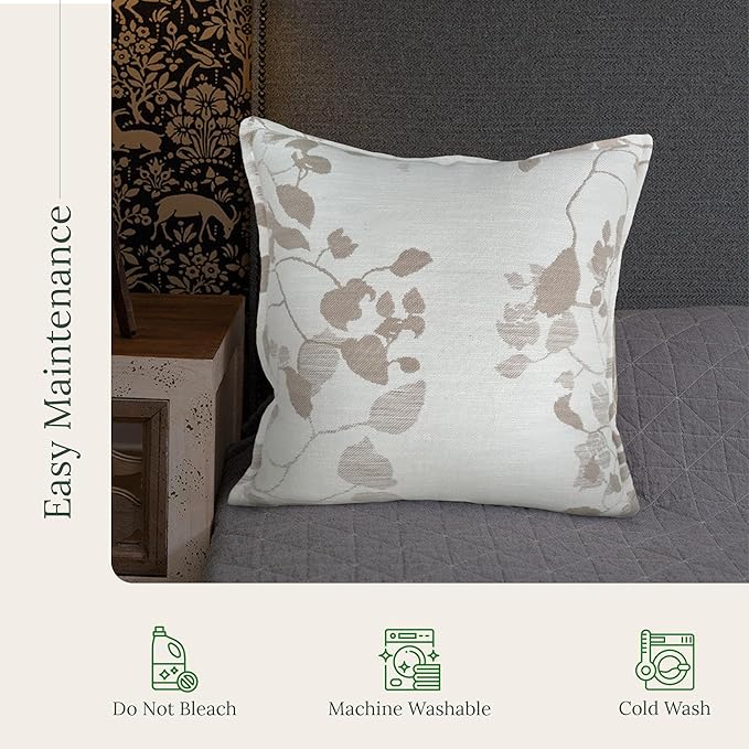 SanVia Peaceful Premium Cotton Throw Pillow Covers, 20 x 20 Inches, Luxurious - Image 6