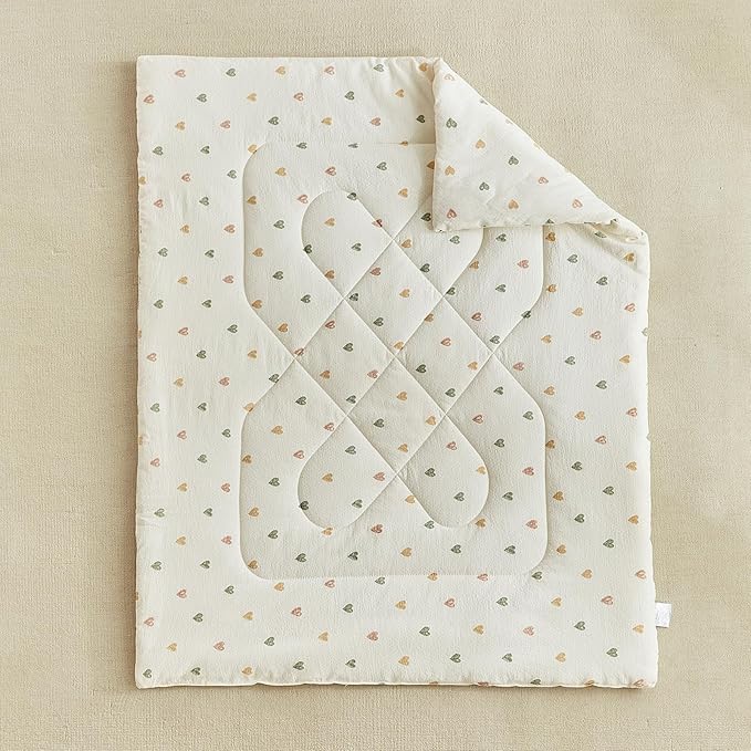 DuShow White Star Toddler Bedding Set, 4 Pieces Reversible Toddler Comforter Set - Image 6