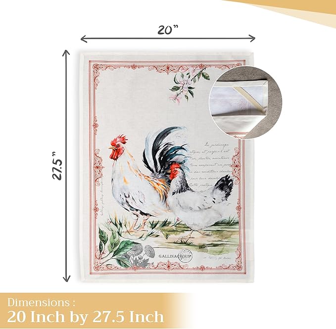 Maison d' Hermine Kitchen Towels Set of 2 100% Cotton 27.50" x 20" Reusable - Image 4