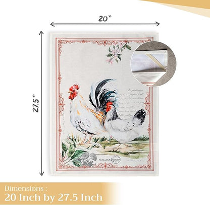 Maison d' Hermine Kitchen Towels Set of 2 100% Cotton 27.50" x 20" Reusable - Image 4