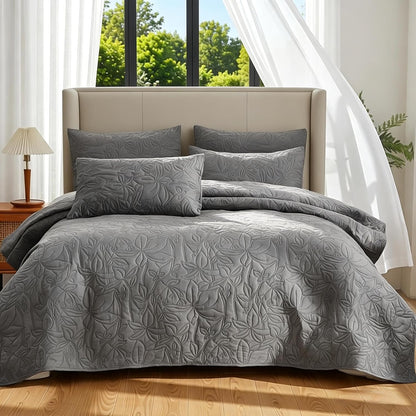 quilts queen size bedding set gray bedspreads 3, main product view