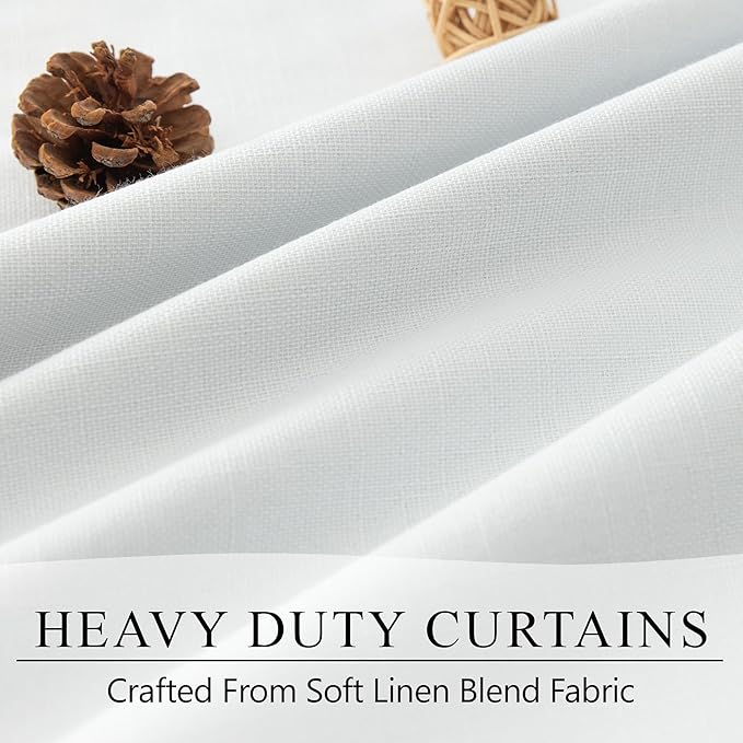 100 Inch Curtains & Drapes Window Coverings Custom Extreme Blackout Linen - Image 3
