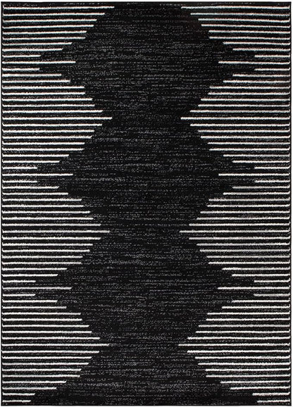 Rugshop Bohemian Stripe Stain Resistant High Traffic Living Room Kitchen - Image 3