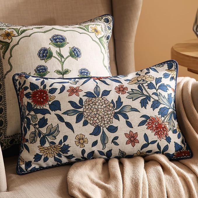 patdrea Designer Throw Pillow Covers Set of 2, Euro Elegant Linen - Image 3
