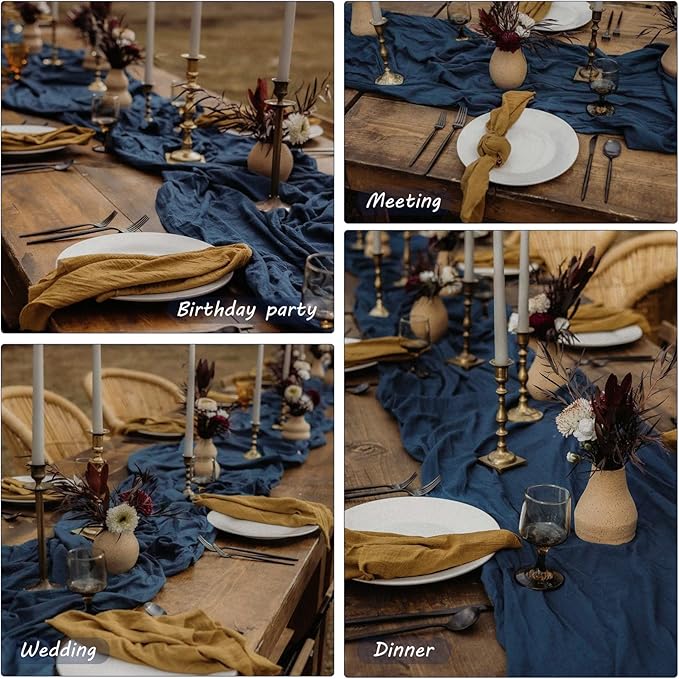 12 Pack 10Ft Cheesecloth Boho Gauze Table Runner - Image 6
