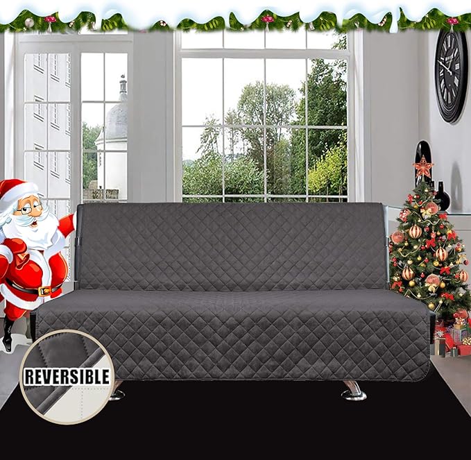 Easy-Going Futon Sofa Slipcover Reversible Sofa Cover Armless Futon Cover - Image 2