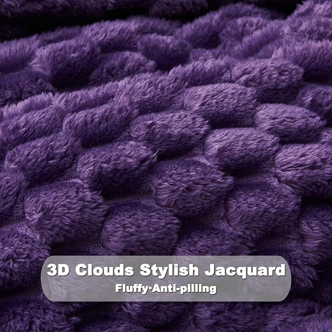 NEWCOSPLAY Super Soft Throw Blanket Purple Premium Silky Flannel Fleece 3D - Image 7
