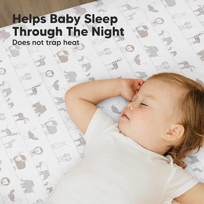 2-Pack Mini Crib Sheets Fitted - Image 5