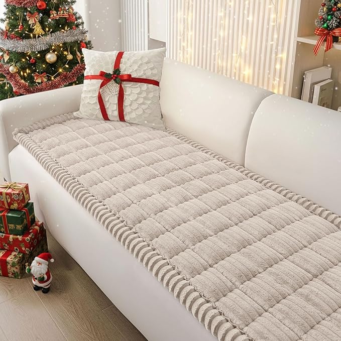 Smiry Couch Cover for Dogs Washable, Non Slip Fuzzy Pet Couch Covers for 3 by Smiry