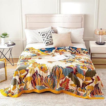 MSGKV 100% Cotton Throw Blanket - Image 2