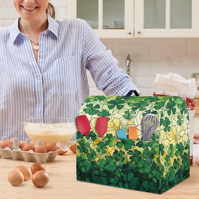 St. Patrick's Day Mixer Covers Shamrock Kitchen Aid Stand Mixer Dust Covers - Image 5