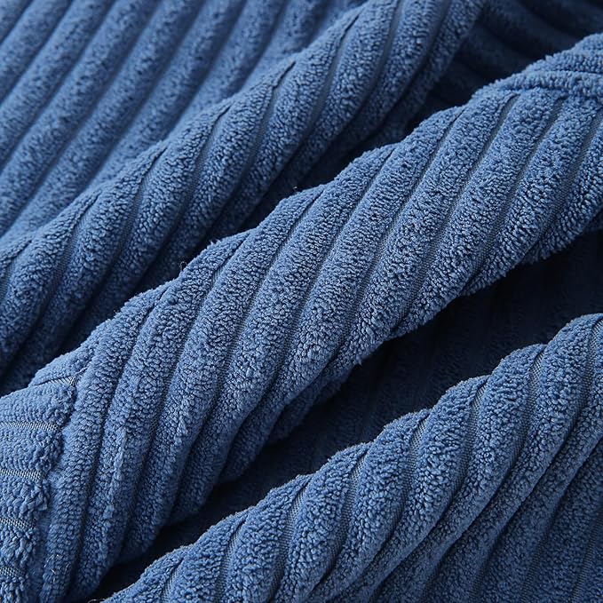 Denim Blue Lumbar Throw Pillow Covers 16x24 inch, Farmhouse Home Decor - Image 5