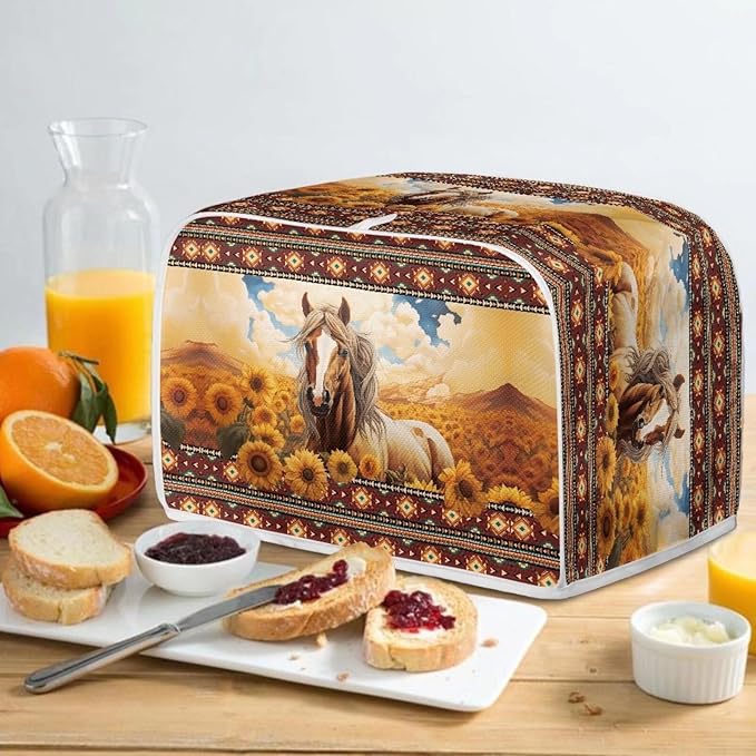 Aztec Horse Sunflower Printed Toaster Cover - Image 5