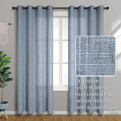 Pitalk Blue Curtains 108 Inches Long - Image 2