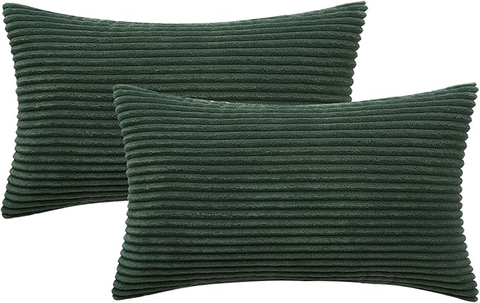 MIULEE Pack of 2 Corduroy Pillow Covers 12 x 20 Inch Lumbar Throw Pillow Covers - Image 6