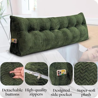 Large Bolster Triangular Headboard Wedge Backrest Positioning Support Bed Rest - Image 3